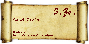 Sand Zsolt névjegykártya