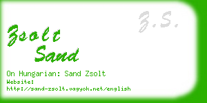 zsolt sand business card